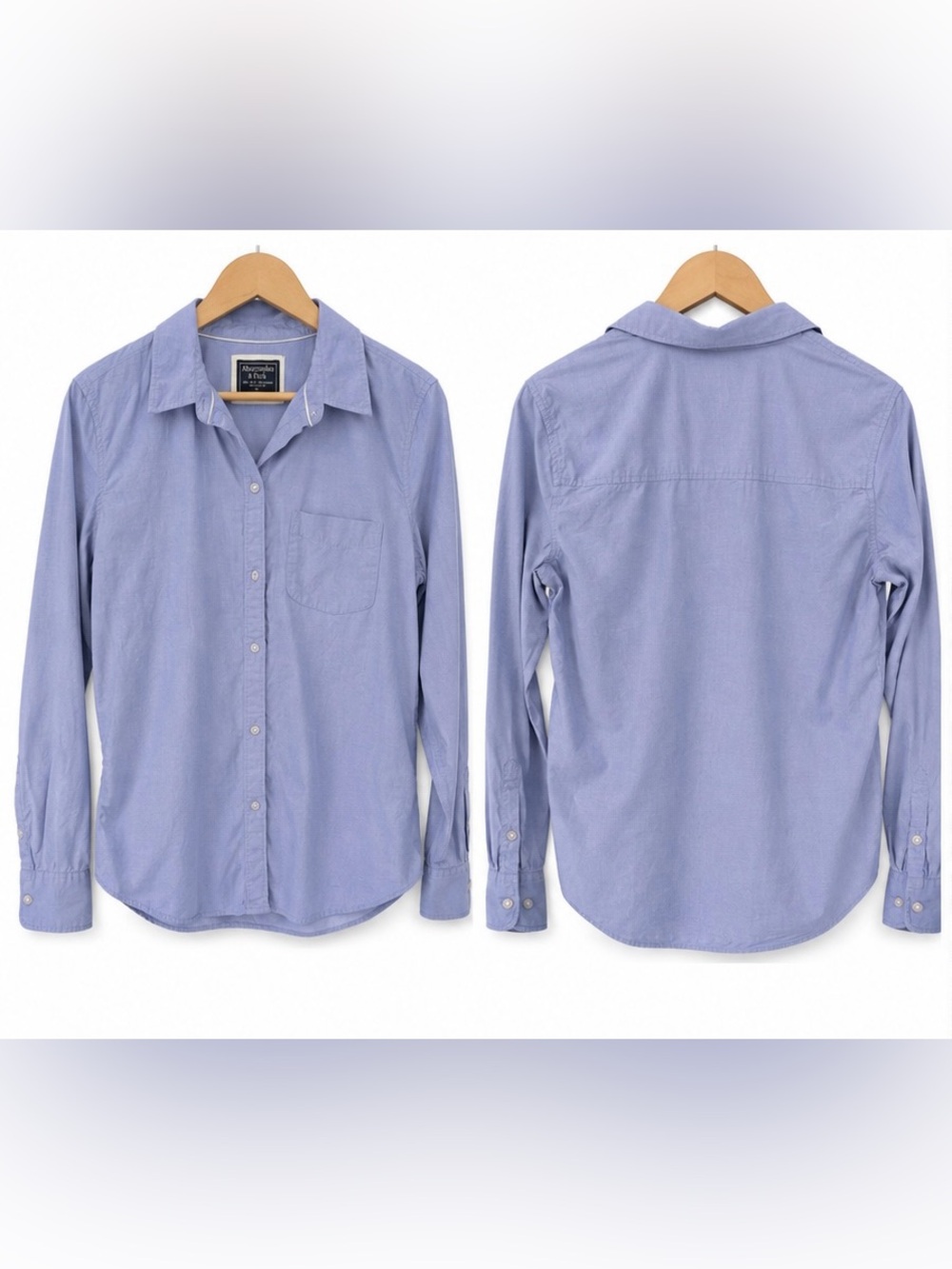 Abercrombie & Fitch Lavender Blue Button Down Shirt Size Large